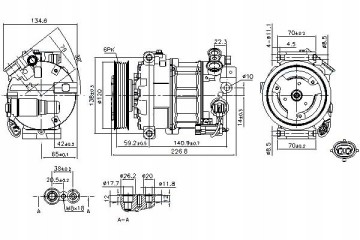 Nissens air conditioning compressor for Opel Insignia and Saab 9 5 Catalog number of the part 86218575 NIS