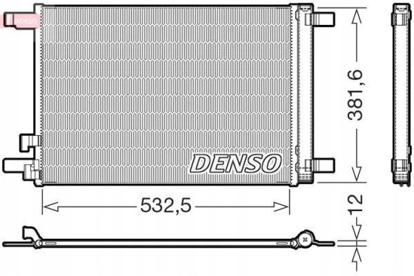Condensador de aire acondicionado Denso DCN02048 nuevo 2