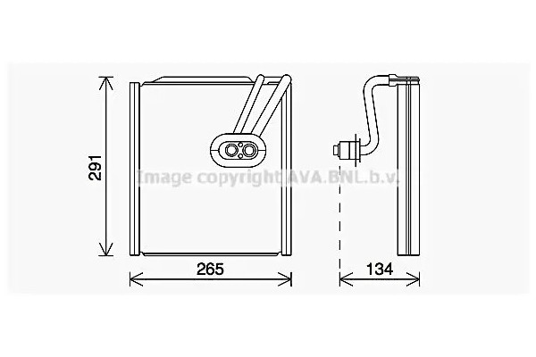 Evaporador de aire acondicionado Ava Quality Cooling KAV292 nuevo 2