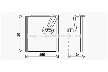 AIR CONDITIONING EVAPORATOR KAV292 AVA QUALITY COOLING Packaging status original
