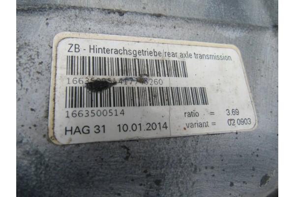 Mercedes-Benz Gle W166 - C292 Puente trasero Diferencial completo Dyfer 3.69 nuevo 5