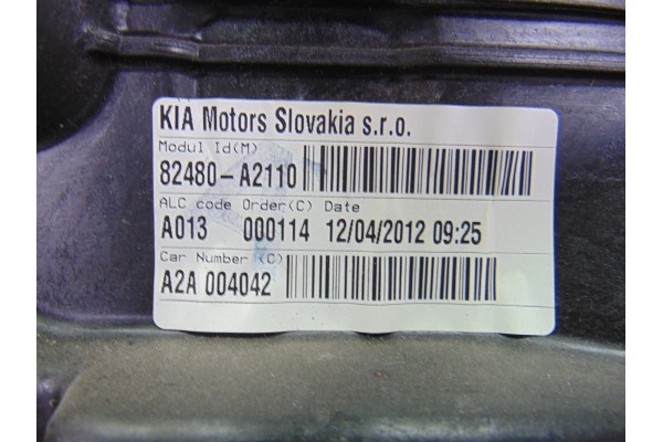 82480-A2110  ELEVALUNAS DELANTERO DERECHO KIA CEED (JD) Concept 2012 82480-A2110 203788 KIA - 7