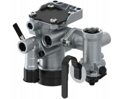Relay emergency brake valve with release valve and ELV without