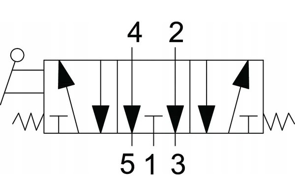Válvula 5/3 operada manualmente Kramp usado 3