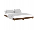 vidaXL Bed frame without mattress Brown oak 200x200 cm Glued wood Catalog number of the part 832012