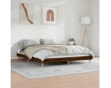 vidaXL Bed frame without mattress Brown oak 200x200 cm Glued wood Product weight with unit packaging 30 kg