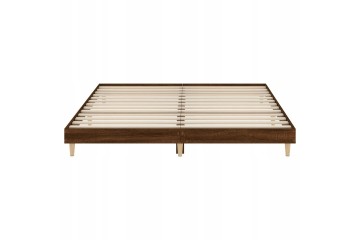 vidaXL Bed frame without mattress Brown oak 200x200 cm Glued wood EAN GTIN 8720845794972