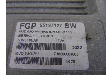 55197127  CENTRALITA MOTOR UCE OPEL MERIVA Cosmo 2006 55197127 206600 OPEL - 1