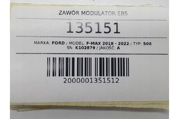 Válvula Modulatora de Freno ABS Ford F-Max 500 Euro 6 K102879