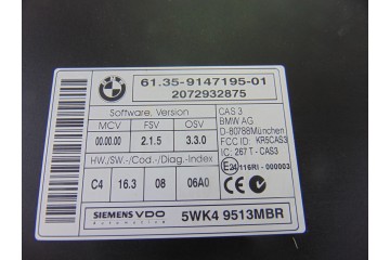 9147195 MODULO ELECTRONICO BMW SERIE 1 BERLINA (E81/E87) 120d 2009 9147195 207240 BMW - 1