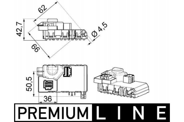 BLOWER RESISTOR BEHR PREMIUM LINE MAHLE ABR 63 000P Part manufacturer Mahle