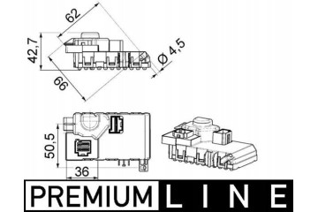 BLOWER RESISTOR BEHR PREMIUM LINE MAHLE ABR 63 000P Part manufacturer Mahle