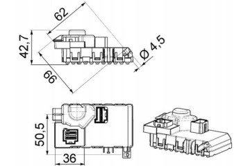BLOWER RESISTOR BEHR PREMIUM LINE MAHLE ABR 63 000P Catalog number of the part ABR63000P