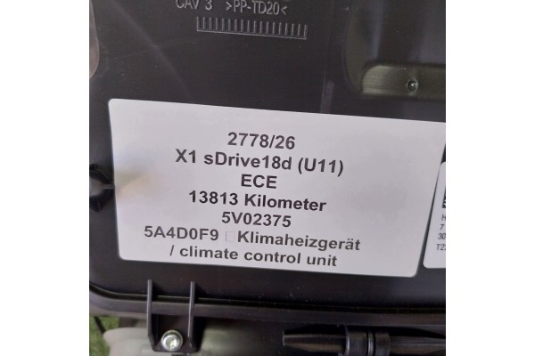 BMW X1 U11 U10 F70 HEATER BLOWER EUROPE IDEAL 5A4D0F9 Catalog number of the part BMW X1 U11 U10 F70