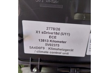 BMW X1 U11 U10 F70 HEATER BLOWER EUROPE IDEAL 5A4D0F9 Catalog number of the part BMW X1 U11 U10 F70