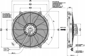 Fan SPAL 12V VA33 AP91 LL 65A 385mm SUCTION Packaging status original