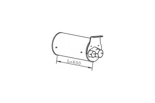Center silencer DIN49396 Part manufacturer Dinex