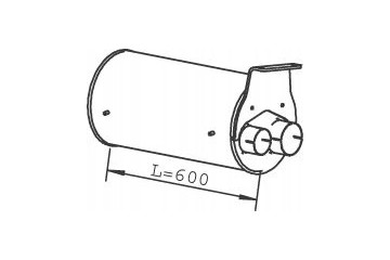 Center silencer DIN49396 Part manufacturer Dinex