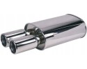 MALGO 092 BK1509 SPORTS SILENCER 2x ROUND CHROME 52cm x 23cm x 55mm