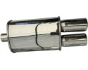 MALGO 092 BK1509 SPORTS SILENCER 2x ROUND CHROME 52cm x 23cm x 55mm Part manufacturer no brand