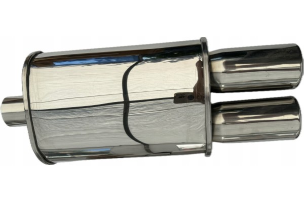 MALGO 092 BK1509 SPORTS SILENCER 2x ROUND CHROME 52cm x 23cm x 55mm Part manufacturer no brand