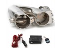 ELECTRIC EXHAUST THROTTLE DUAL 2 FLAPS 3 76mm CONTROLLER AND REMOTE CONTROL