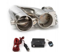 ELECTRIC EXHAUST THROTTLE DUAL 2 FLAPS 3 76mm CONTROLLER AND REMOTE CONTROL