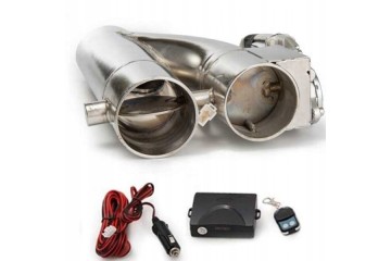 ELECTRIC EXHAUST THROTTLE DUAL 2 FLAPS 3 76mm CONTROLLER AND REMOTE CONTROL