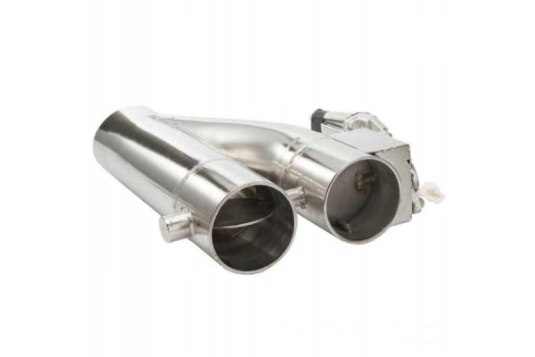 ELECTRIC EXHAUST THROTTLE DUAL 2 FLAPS 3 76mm CONTROLLER AND REMOTE CONTROL Packaging status original