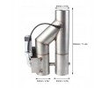 Exhaust throttle Epman 2 5 63 mm remote control double Catalog number of the part 5908080981217