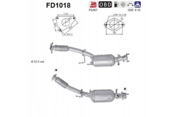 PARTICULATE FILTER DPF RENAULT KOLOS 2 0DCI EURO 4 Part manufacturer AS