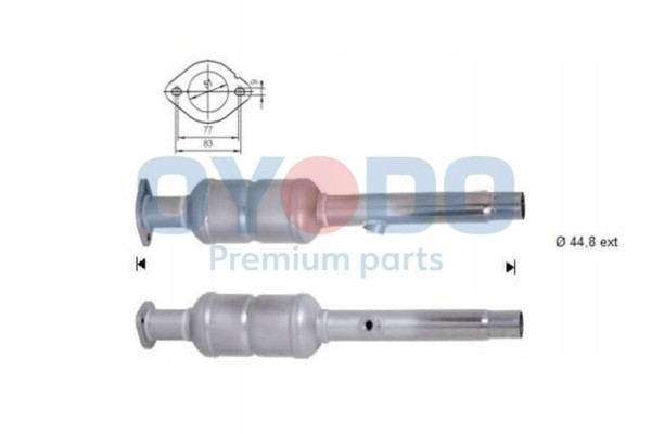 Catalyst Oyodo 10N0083 OYO for VW GOLF PLUS 5M1 521 Euro 4 D4