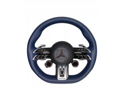 STEERING WHEEL CUSHION Mercedes SL R232 BLUE LEATHER A09946016098S16