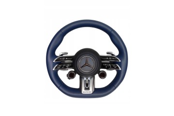 STEERING WHEEL CUSHION Mercedes SL R232 BLUE LEATHER A09946016098S16