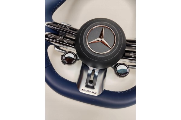 STEERING WHEEL CUSHION Mercedes SL R232 BLUE LEATHER A09946016098S16 Catalog number of the part A09946016098S16