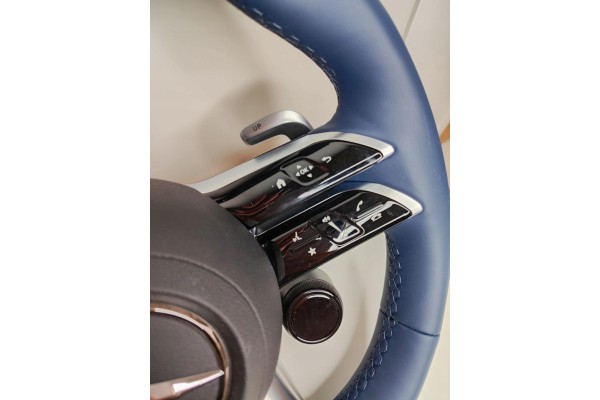 STEERING WHEEL CUSHION Mercedes SL R232 BLUE LEATHER A09946016098S16 Car type passenger cars