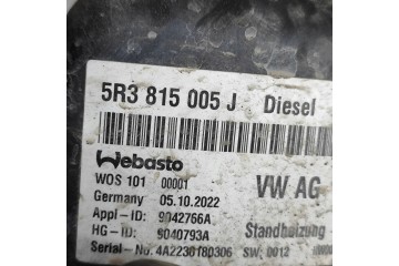 WEBASTO VW CADDY V SBB SBJ 9040761A 30812889 2 0L 90kw 2023 Customs tariff code 87089997
