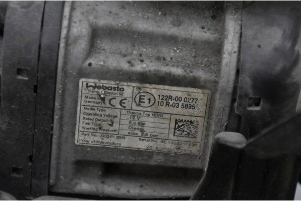 Webasto VW TOURAN 1T3 1K0815005MP 1 6L diesel 77kW 2014 Catalog number of the original 1K0815005MP