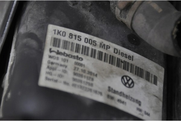 Webasto VW TOURAN 1T3 1K0815005MP 1 6L diesel 77kW 2014 Quality of parts according to GVO O original with manufacturer s logo OE