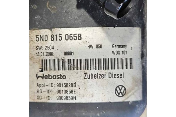 Parking heater Webasto Volkswagen Tiguan 5N0815065B Catalog number of the part 5N0815065B