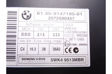 9147195 MODULO ELECTRONICO BMW SERIE 1 BERLINA (E81/E87) 116i 2007 9147195 212172 BMW - 2