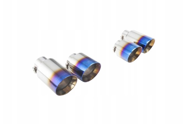 4 inch blue Audi VW quad tips