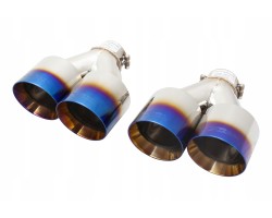 4 inch quad tips in Burnt Blue Subaru Impreza