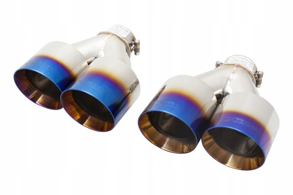 4 inch quad tips in Burnt Blue Subaru Impreza
