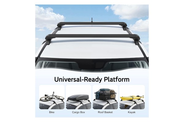 Roof racks 2 pieces for boxes and bicycle transport