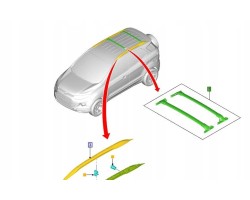 Beams roof rack ecosport 2013 2023 FORD