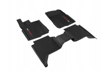 Alfombrillas de Suelo, Goma Delanteras y Traseras, Negras para Ford Ra