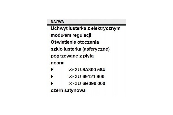 LEFT Mirror Body SKODA OE 3U1857507M01C OE VW Skoda SEAT Cupra Audi Part manufacturer VAG SYSTEM