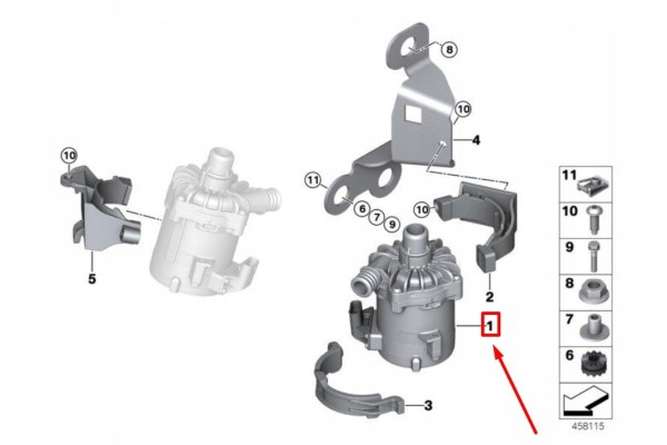 Water pump BMW X6 F16 F86 17127850113 Car type passenger cars