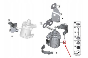 Water pump BMW X6 F16 F86 17127850113 Car type passenger cars
